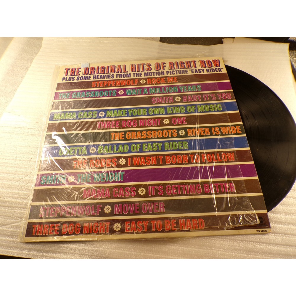 The Original Hits of Right Now Vinyl LP Dunhill DS 50070 Steppenwolf Mama Cass